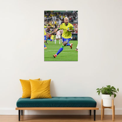 Neymar Goal Celebration Brazil World Cup Fans Poster Wall Art Print Home Wall Decor - xonomax