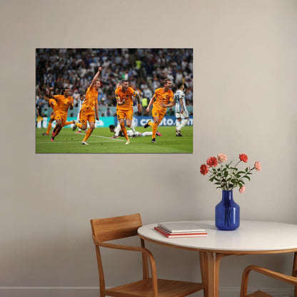 Wout Weghorst Goal Celebration Netherlands World Cup Poster Wall Art Print Home Wall Decor - xonomax