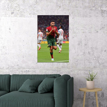Goncalo Ramos Goal Celebration Portugal World Cup Gift Poster Wall Art Print Home Wall Decor - xonomax