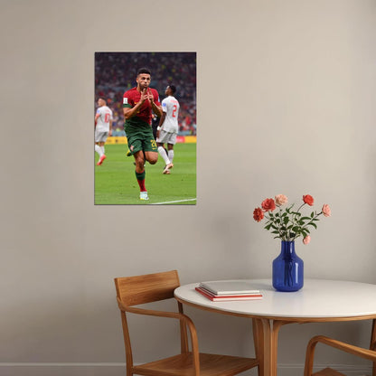 Goncalo Ramos Goal Celebration Portugal World Cup Gift Poster Wall Art Print Home Wall Decor - xonomax