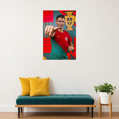 Cristiano Ronaldo Portugal National Team World Cup Poster Wall Art Print Home Wall Decor - xonomax