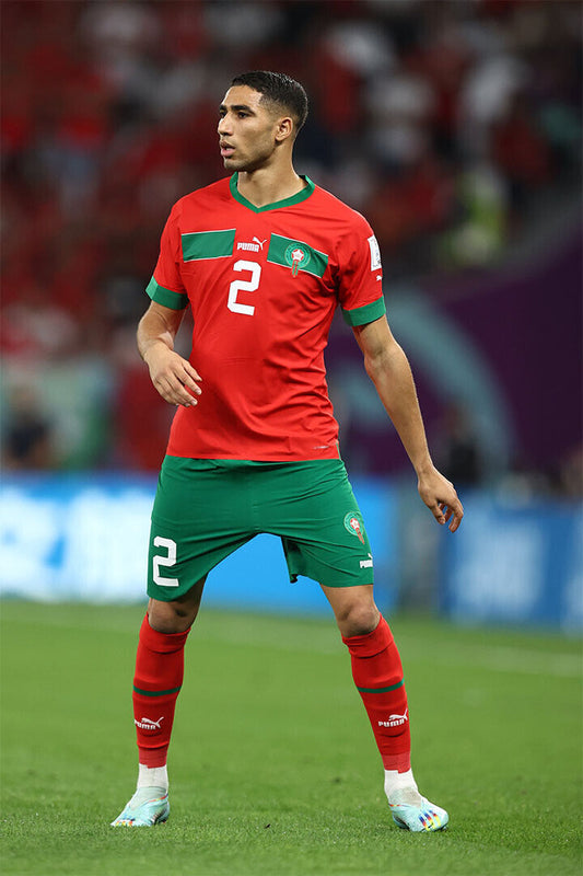 Achraf Hakimi Morocco National Team World Cup Fans Poster Wall Art Print Home Wall Decor - xonomax