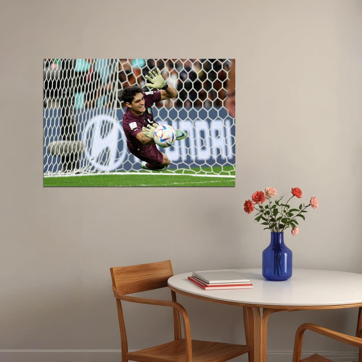 Yassine Bounou Morocco National Team World Cup Poster Wall Art Print Home Wall Decor