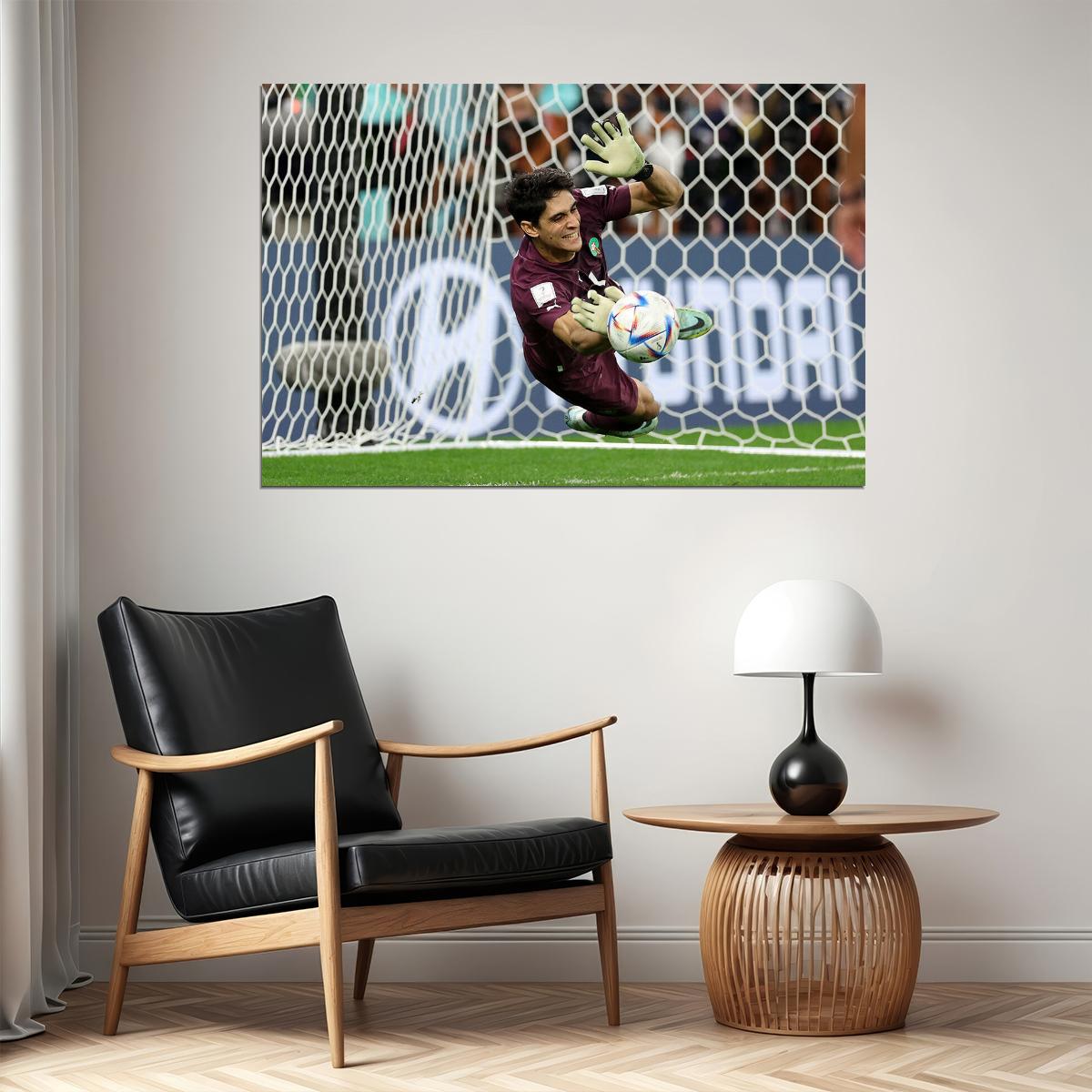 Yassine Bounou Morocco National Team World Cup Poster Wall Art Print Home Wall Decor