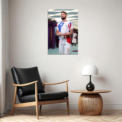 Olivier Giroud France National Team World Cup Poster Wall Art Print Home Wall Decor