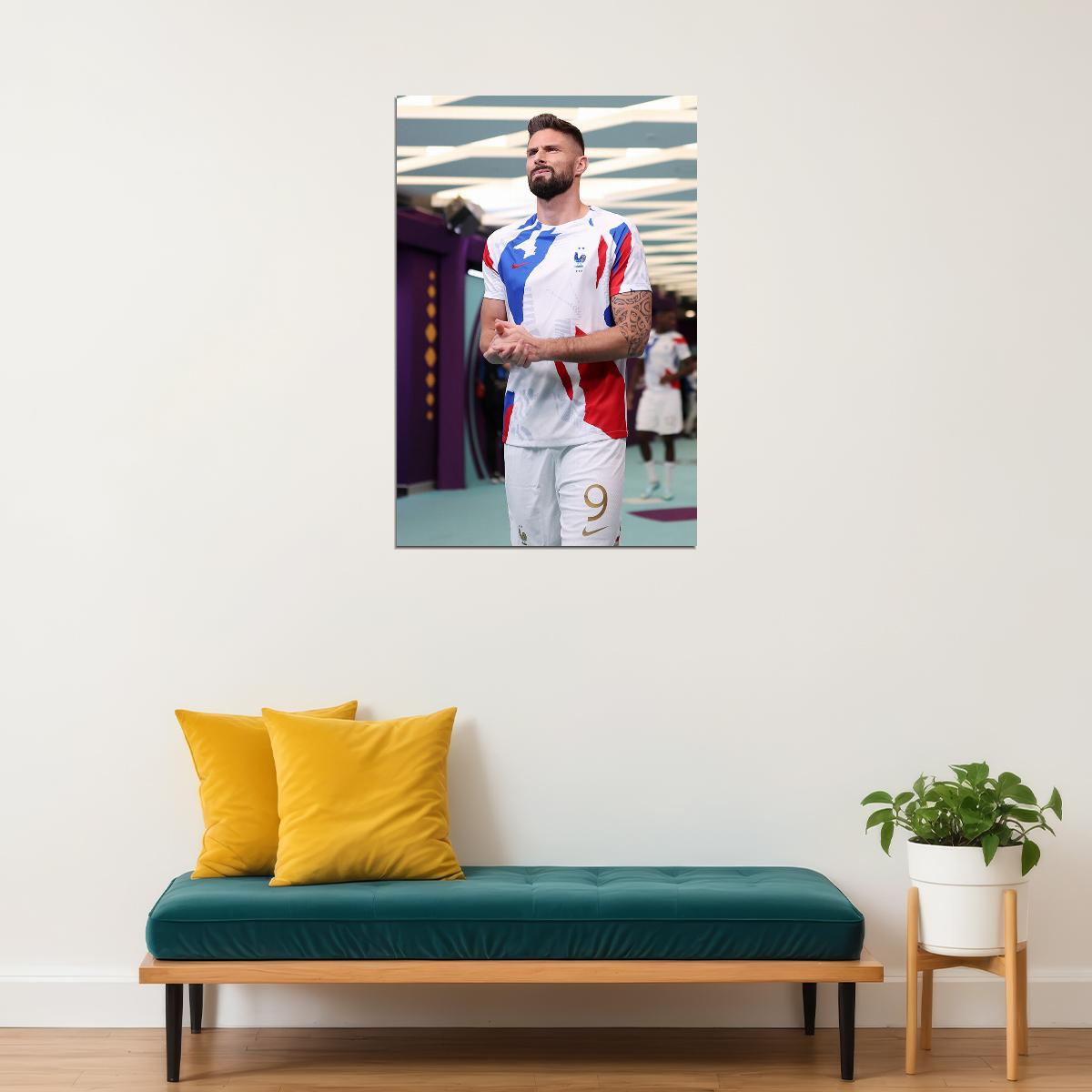 Olivier Giroud France National Team World Cup Poster Wall Art Print Home Wall Decor