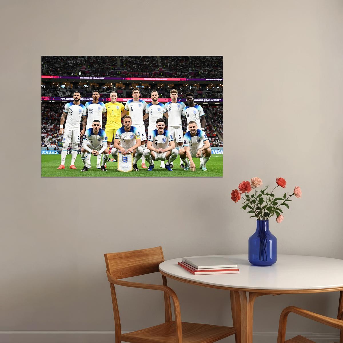 England National Football Team World Cup Poster Wall Art Print Home Wall Decor - xonomax
