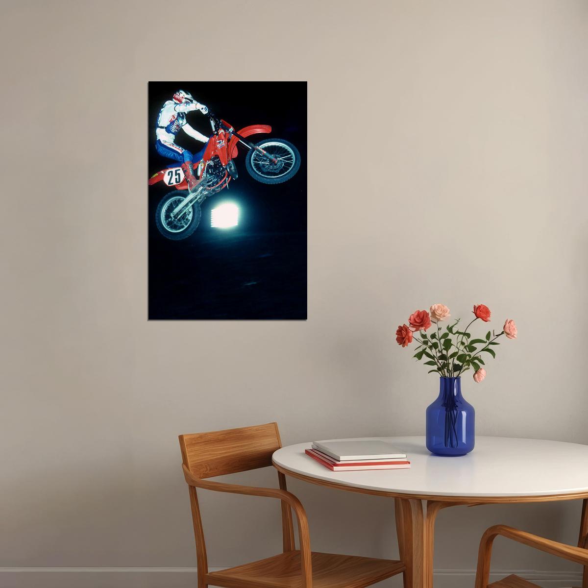 Bob Hannah Motorcycle Cross Country Racer Poster Wall Art Print Home Wall Decor - xonomax