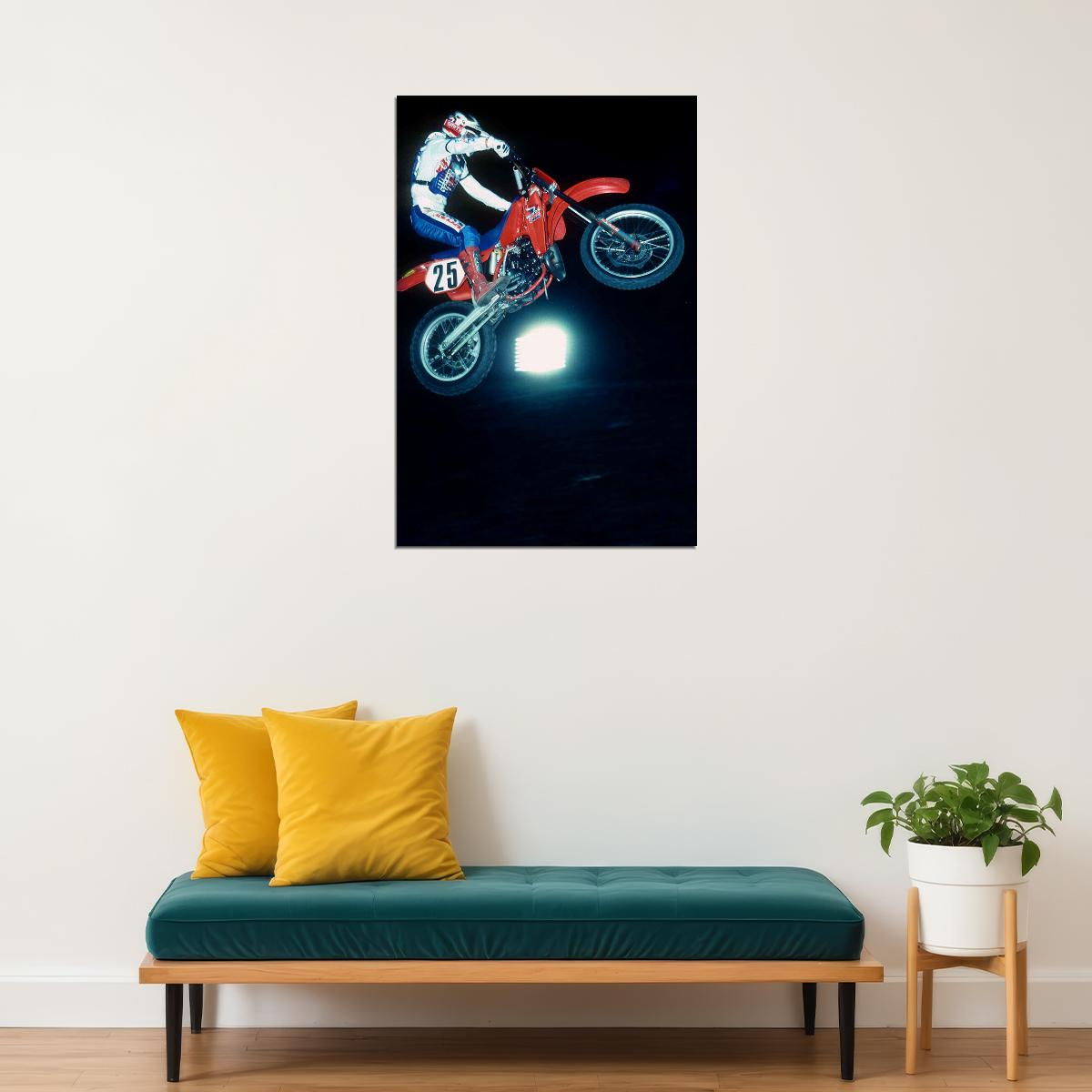 Bob Hannah Motorcycle Cross Country Racer Poster Wall Art Print Home Wall Decor - xonomax