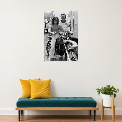 Jeff Ward Motorcycle Cross Country Driver Star Poster Wall Art Print Home Wall Decor