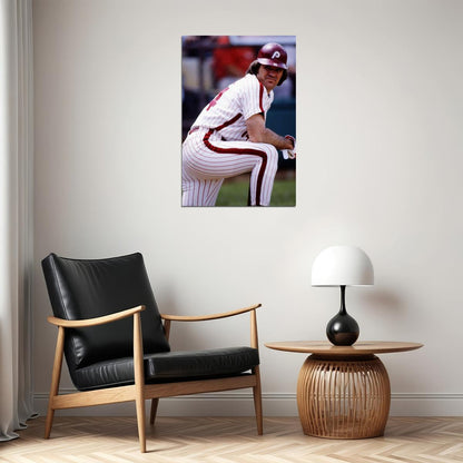 Pete Rose Hits His 4192 Record Baseball Poster Wall Art Print Home Wall Decor - xonomax