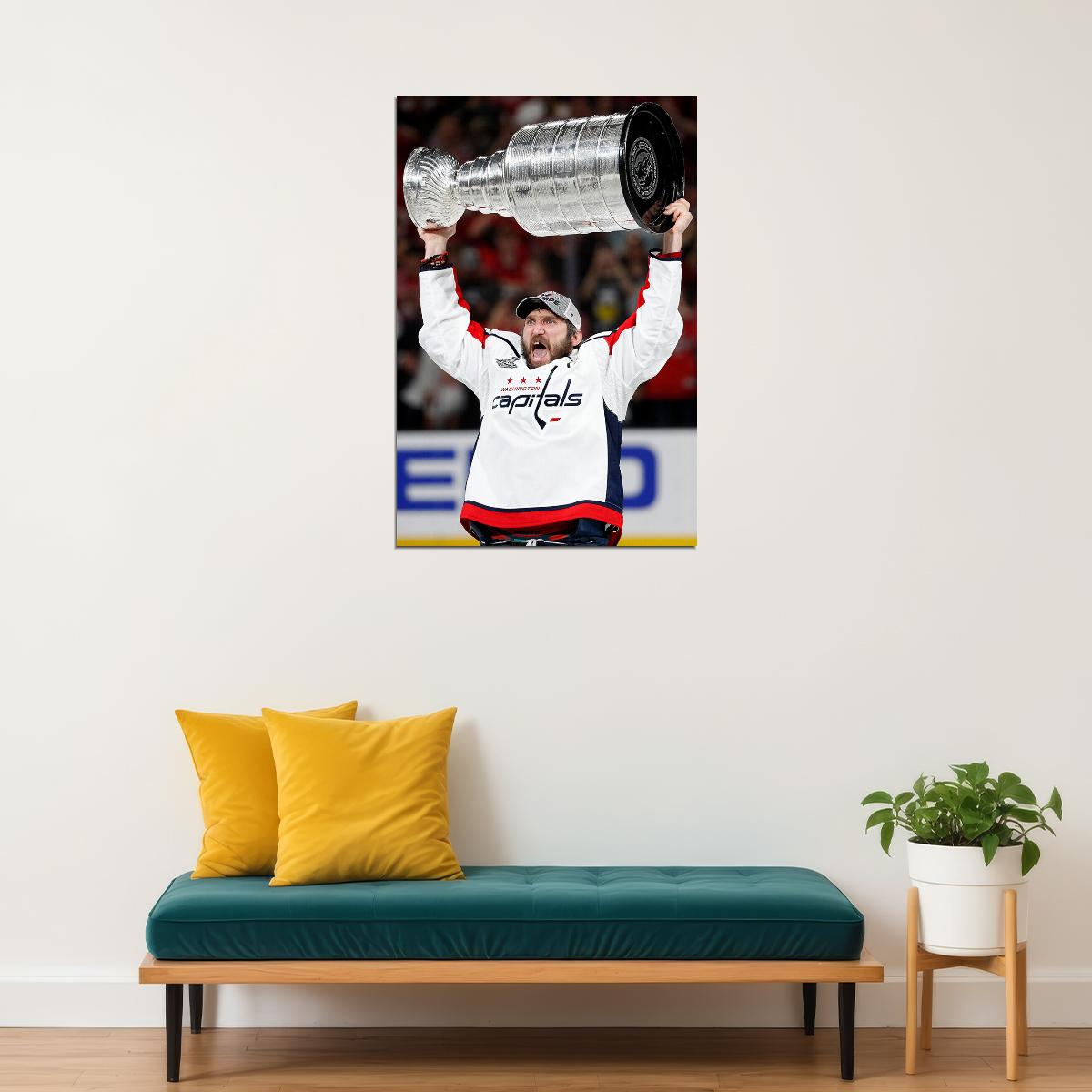 Alexander Ovechkin Finally Wins Stanley Cup Poster Wall Art Print Home Wall Decor - xonomax