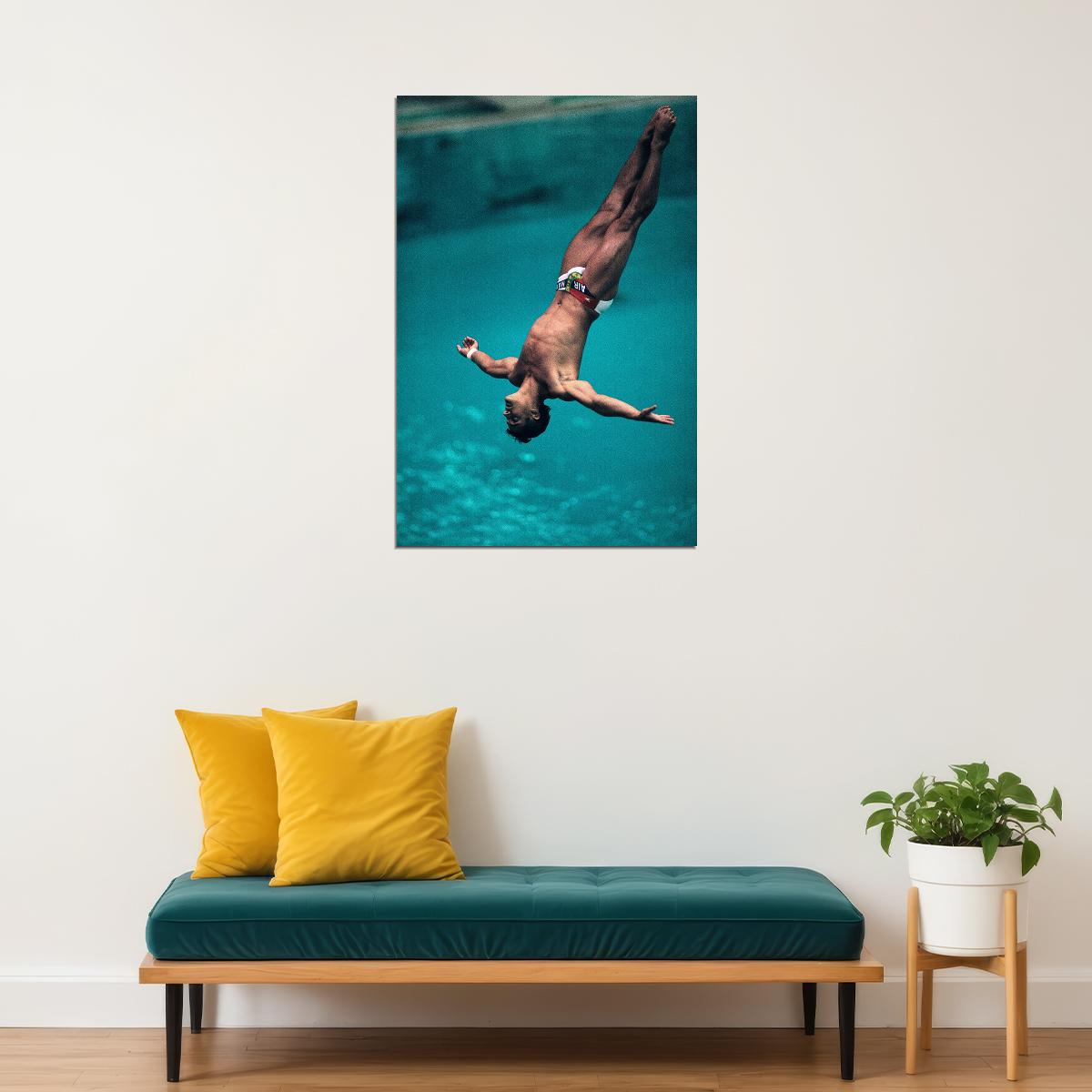 Greg Louganis Athlete Tower Jumper Poster Wall Art Print Home Wall Decor - xonomax