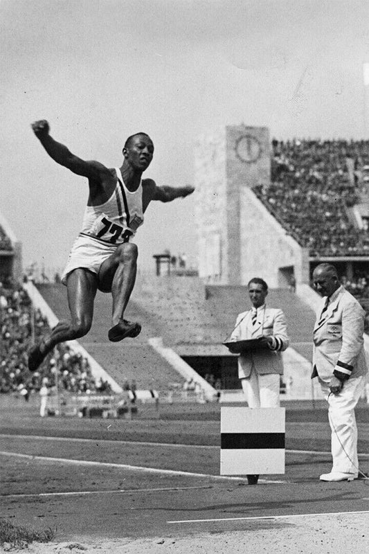 1936 Jesse Owens Sports Long Jump Poster Wall Art Print Home Wall Decor - xonomax