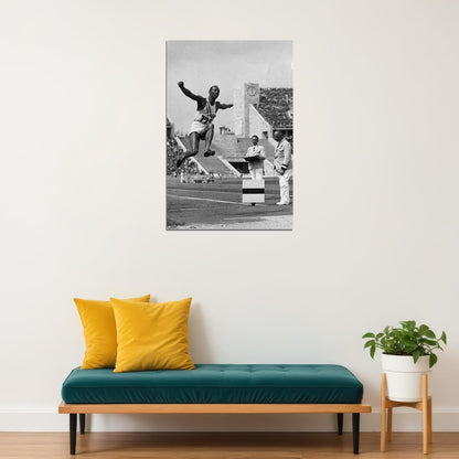 1936 Jesse Owens Sports Long Jump Poster Wall Art Print Home Wall Decor - xonomax