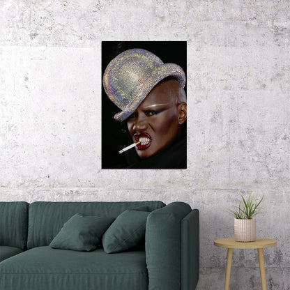 Grace Jones 80's 90's Singer Cinema Actress Poster Wall Art Print Home Wall Decor - xonomax