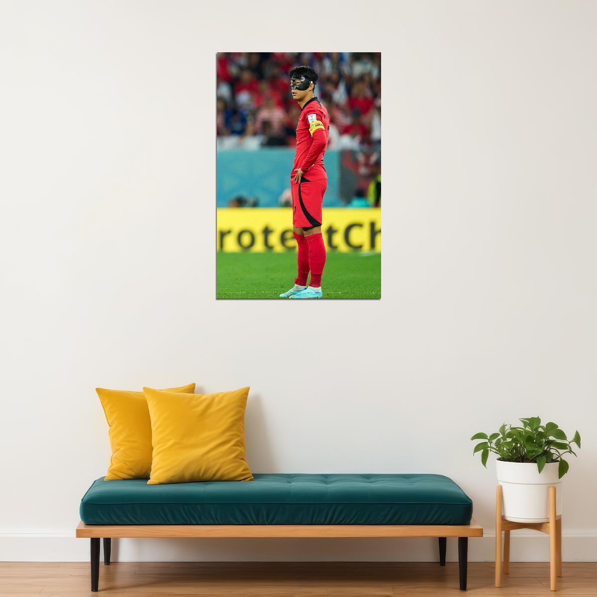 Son Heung Min South Korea National Team World Cup Poster Wall Art Print Home Wall Decor - xonomax