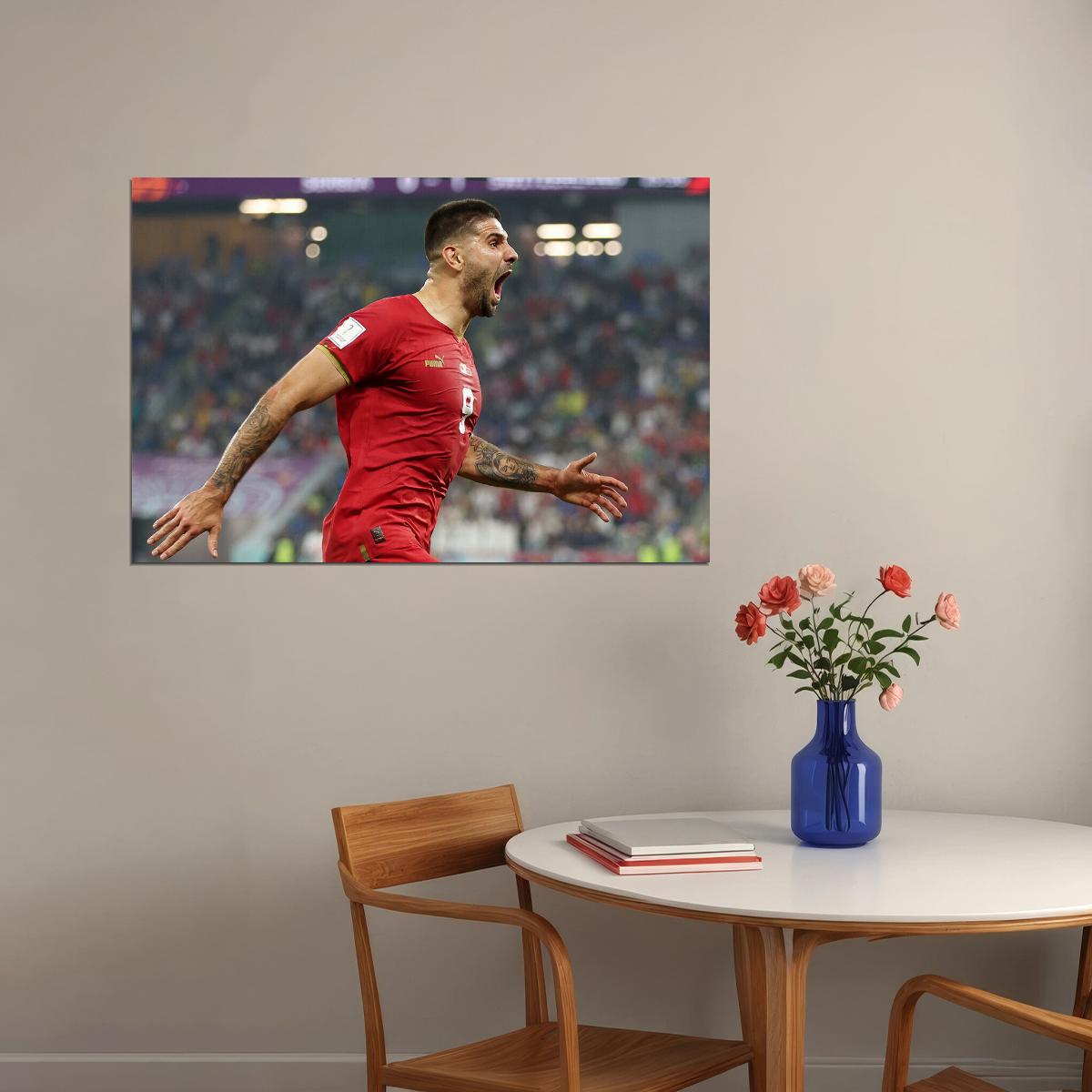 Aleksandar Mitrovic Serbia National Team World Cup Poster Wall Art Print Home Wall Decor - xonomax