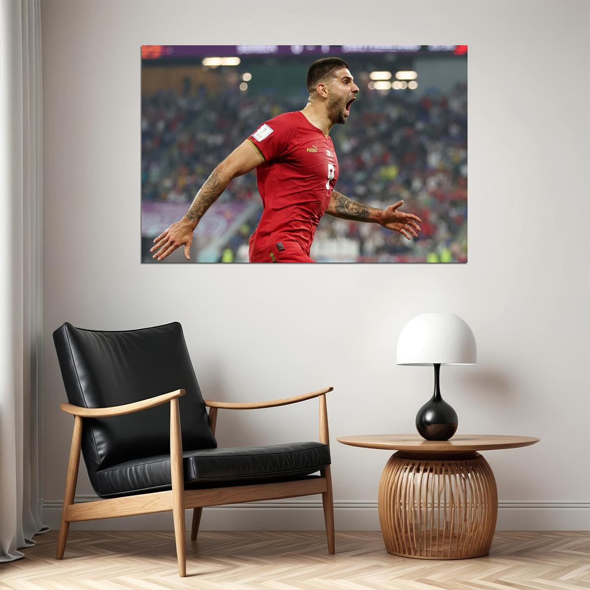 Aleksandar Mitrovic Serbia National Team World Cup Poster Wall Art Print Home Wall Decor - xonomax