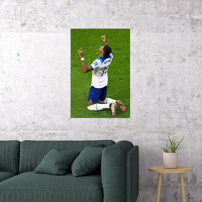 Marcus Rashford Goal Celebration England World Cup Poster Wall Art Print Home Wall Decor - xonomax