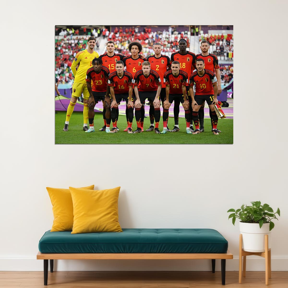 Belgium National Football Team World Cup Poster Wall Art Print Home Wall Decor - xonomax