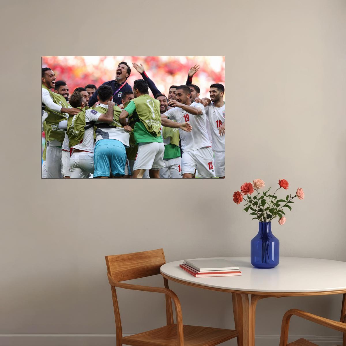 Iran National Football Team World Cup Poster Wall Art Print Home Wall Decor - xonomax