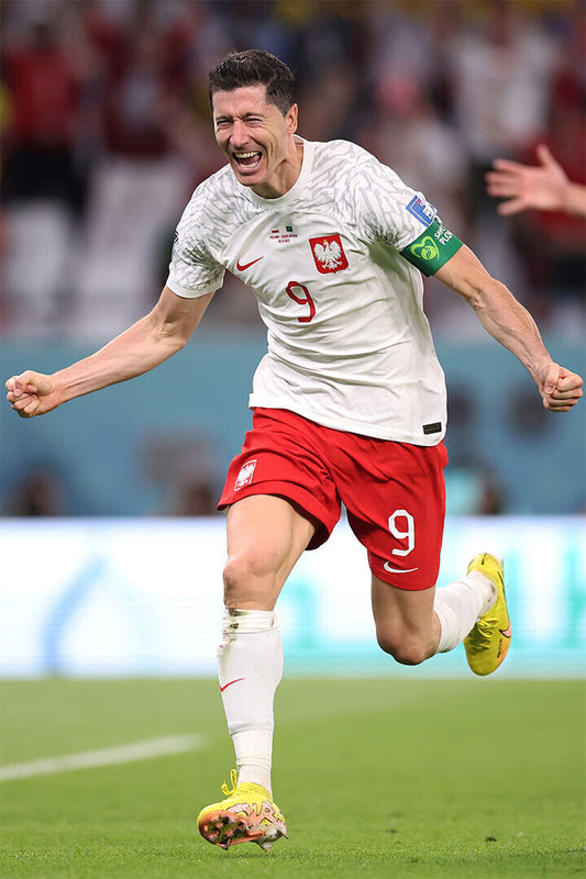 Robert Lewandowski Poland Goal Celebration Fans Poster Wall Art Print Home Wall Decor