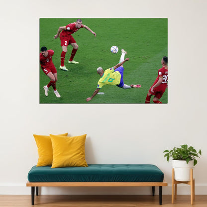 Richarlison Goal Brazil National Team World Cup Poster Wall Art Print Home Wall Decor - xonomax
