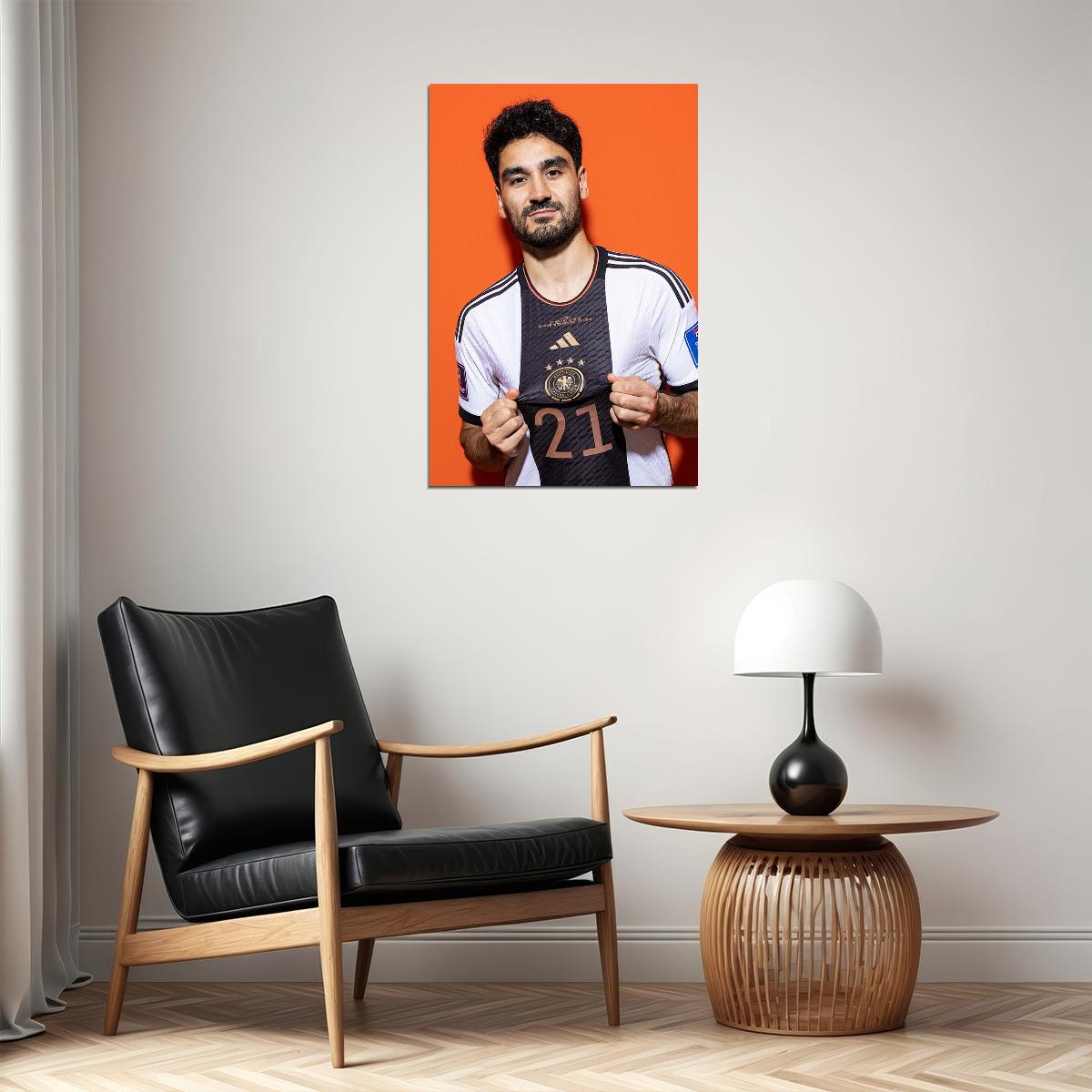 Ilkay Gundogan Germany National Team World Cup Qatar 2022 Poster Wall Art Print Home Wall Decor - xonomax