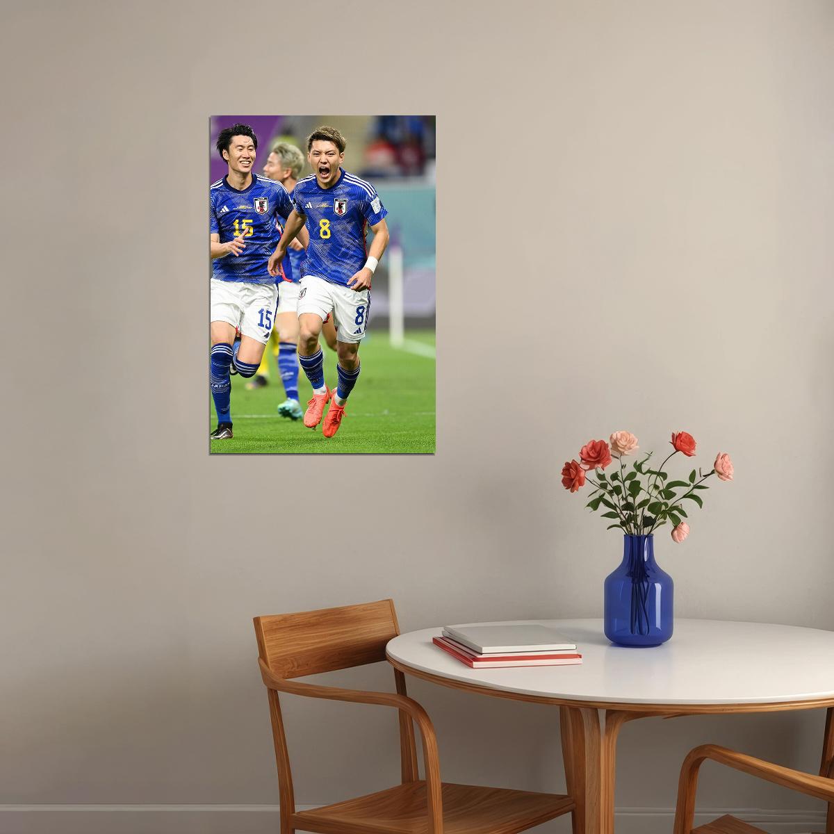 Ritsu Doan Japan National Team World Cup Qatar 2022 Poster Wall Art Print Home Wall Decor