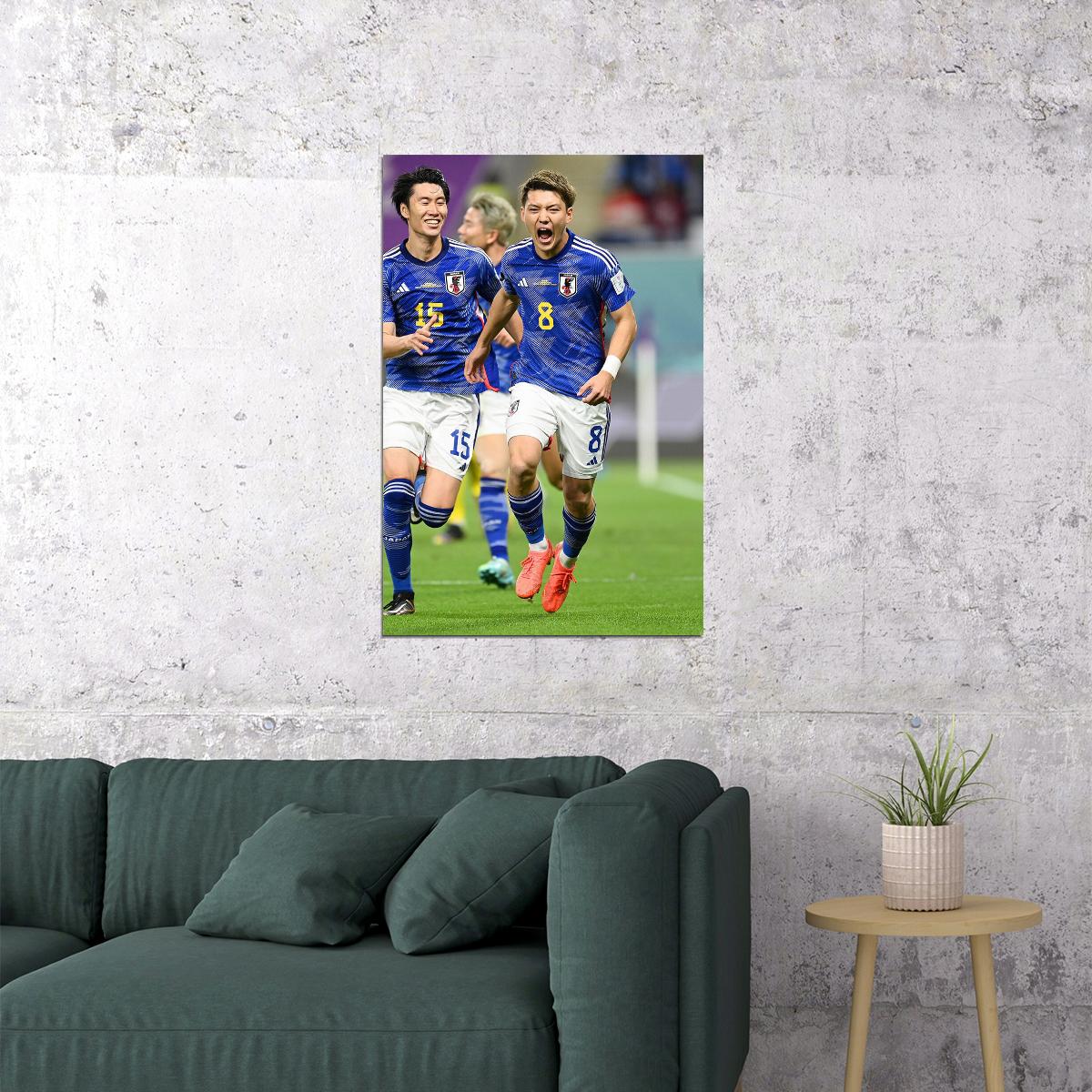Ritsu Doan Japan National Team World Cup Qatar 2022 Poster Wall Art Print Home Wall Decor