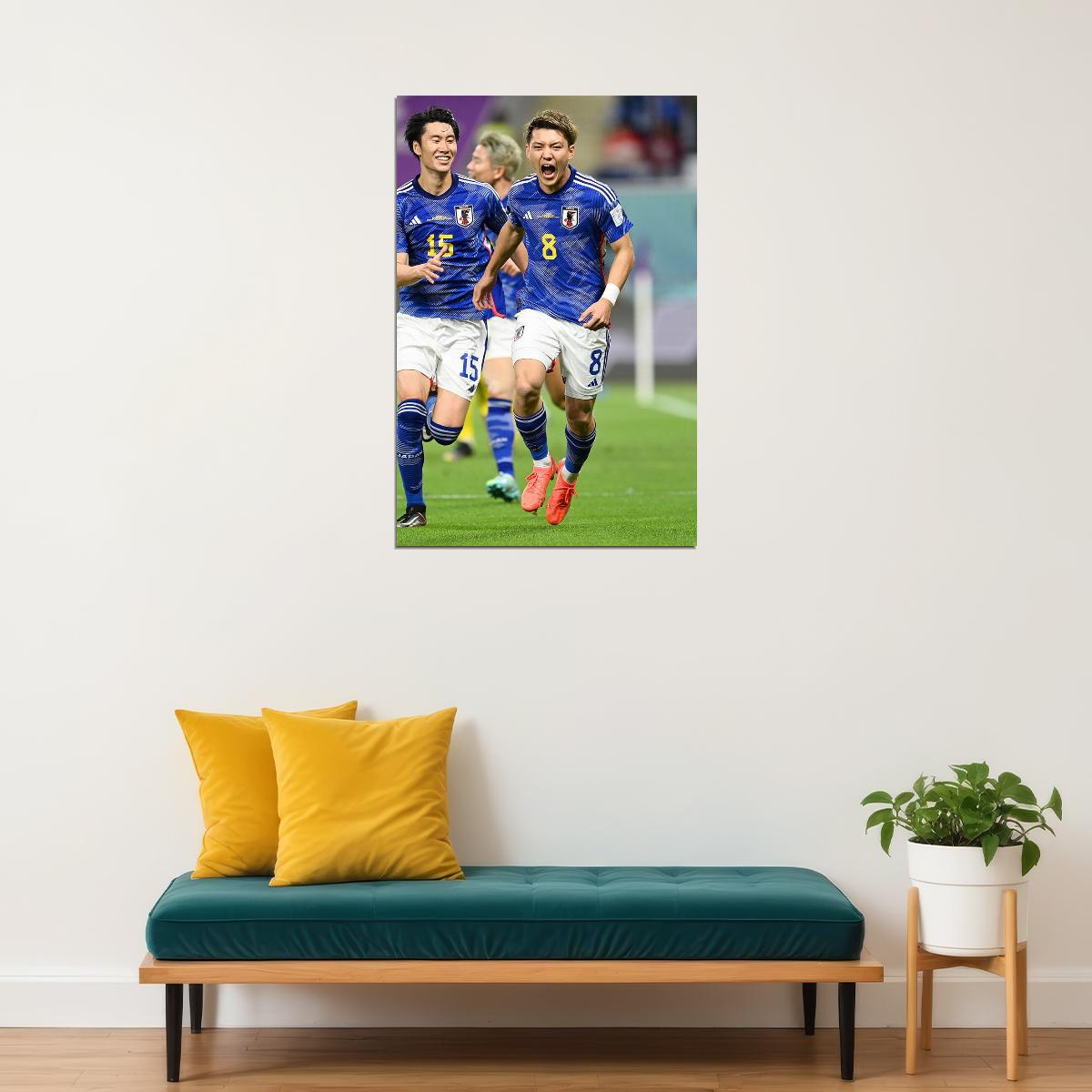 Ritsu Doan Japan National Team World Cup Qatar 2022 Poster Wall Art Print Home Wall Decor