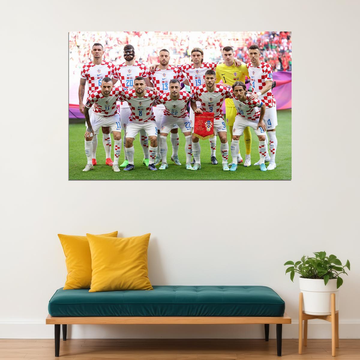 Croatia National Football Team World Soccer Fans Poster Wall Art Print Home Wall Decor - xonomax