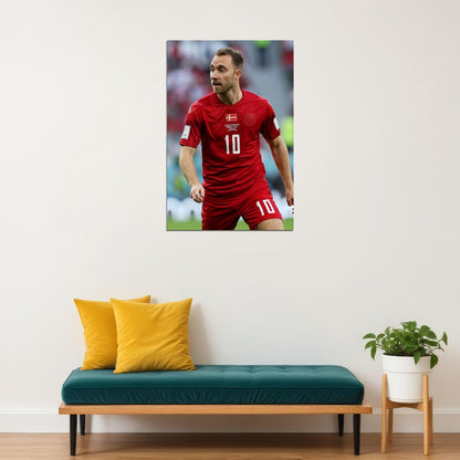 Christian Eriksen Denmark National Team World Soccer Fans Poster Wall Art Print Home Wall Decor - xonomax
