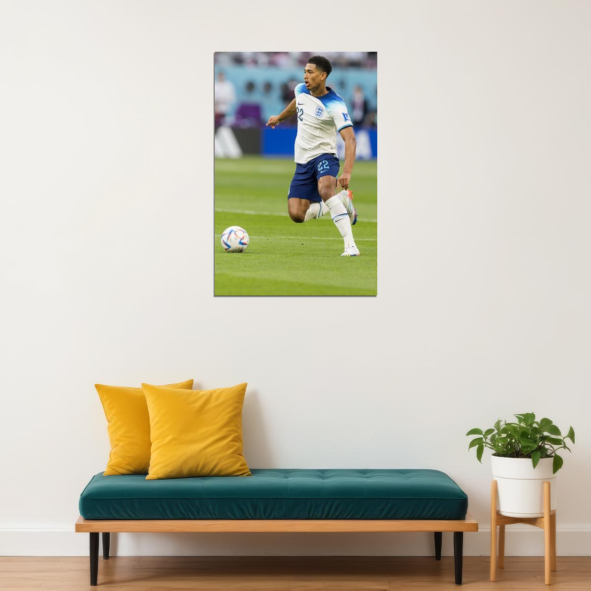Jude England National Football Team Fans World Cup Poster Wall Art Print Home Wall Decor - xonomax