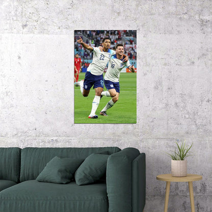 Jude Bellingham And Mason Mount England World Cup Poster Wall Art Print Home Wall Decor - xonomax