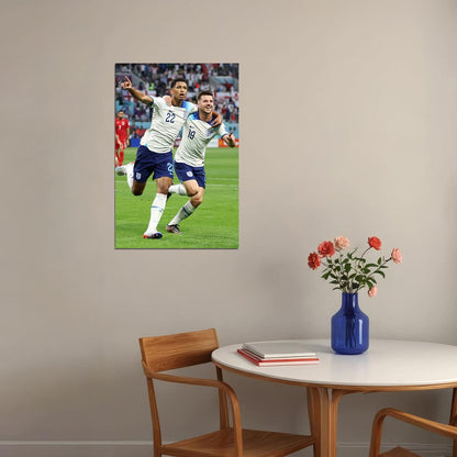 Jude Bellingham And Mason Mount England World Cup Poster Wall Art Print Home Wall Decor - xonomax