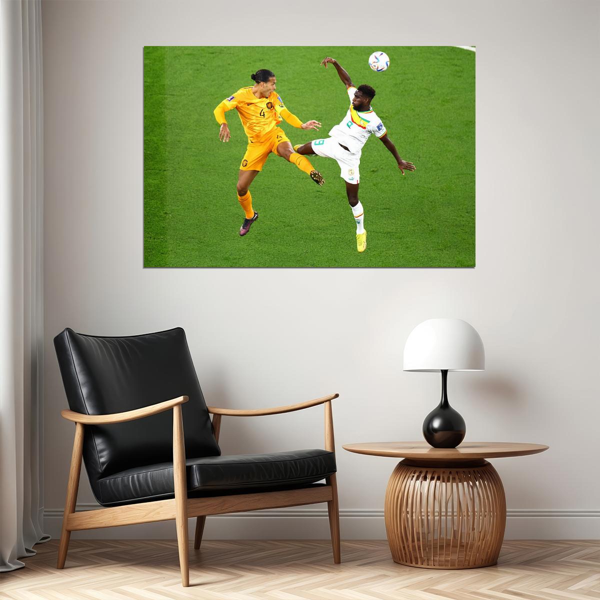 Virgil Van Dijk Netherlands World Soccer 2022 Poster Wall Art Print Home Wall Decor - xonomax