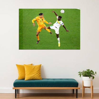 Virgil Van Dijk Netherlands World Soccer 2022 Poster Wall Art Print Home Wall Decor - xonomax