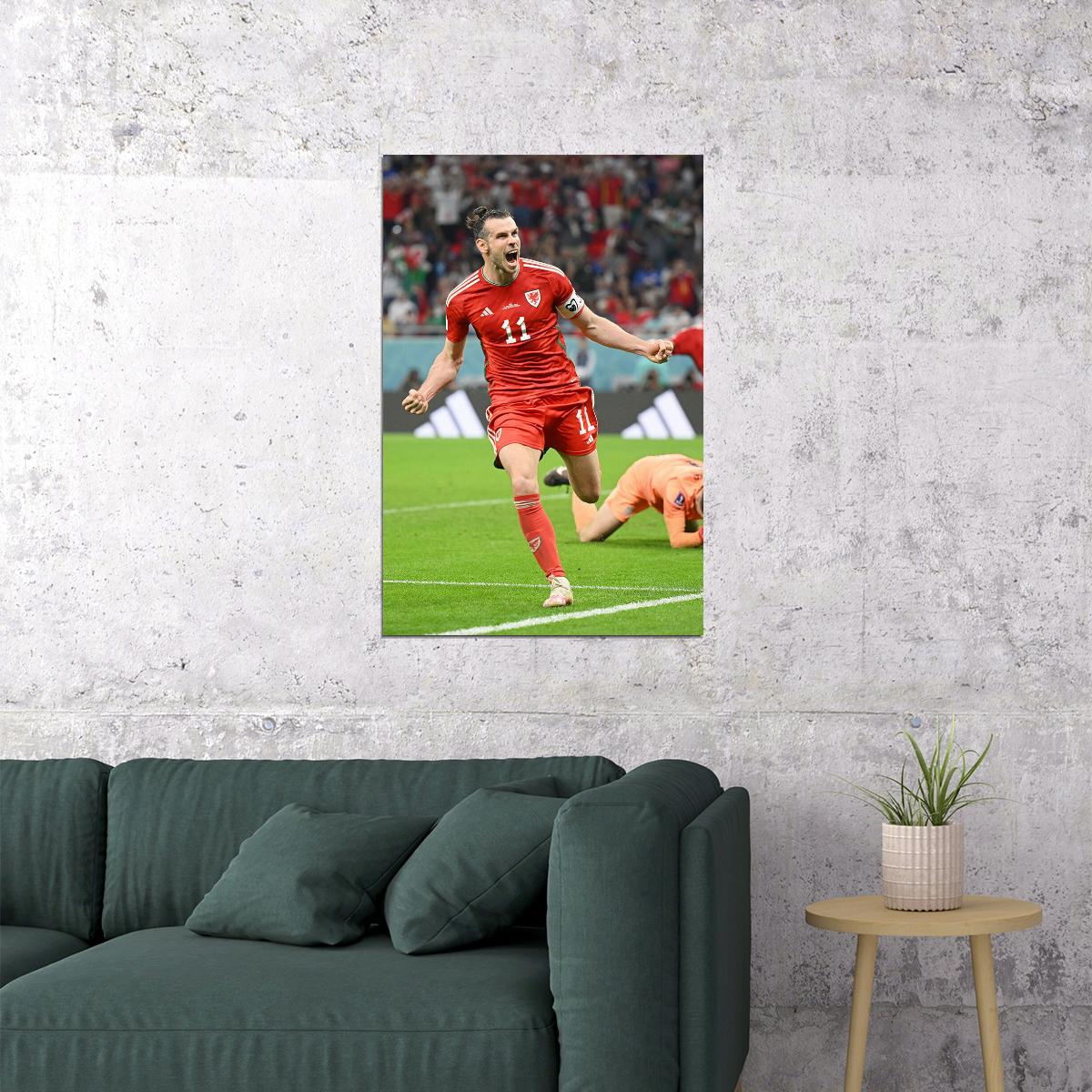 Gareth Bale Wales National Team World Soccer 2022 Fans Poster Wall Art Print Home Wall Decor - xonomax