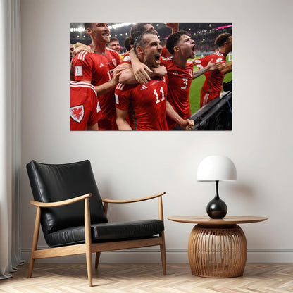 Gareth Bale Wales National Team World Soccer 2022 Poster Wall Art Print Home Wall Decor - xonomax