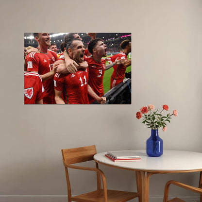 Gareth Bale Wales National Team World Soccer 2022 Poster Wall Art Print Home Wall Decor - xonomax