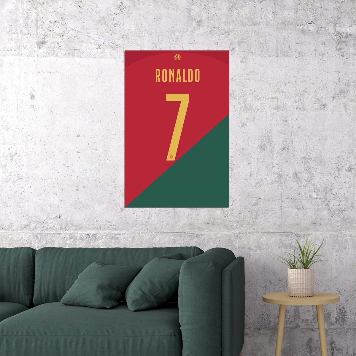Portugal #7 Cristiano Ronaldo World Soccer Championship Poster Wall Art Print Home Wall Decor - xonomax