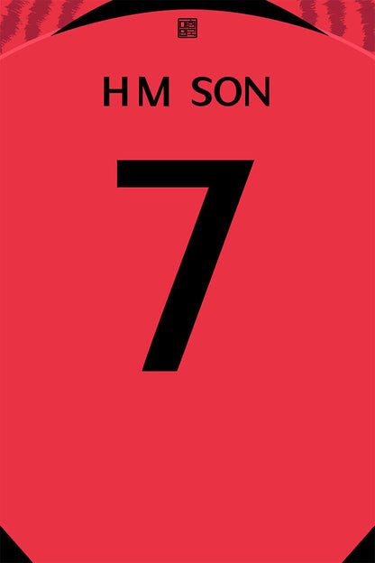 South Korea #7 Son Heung Min World Soccer Championship Poster Wall Art Print Home Wall Decor - xonomax