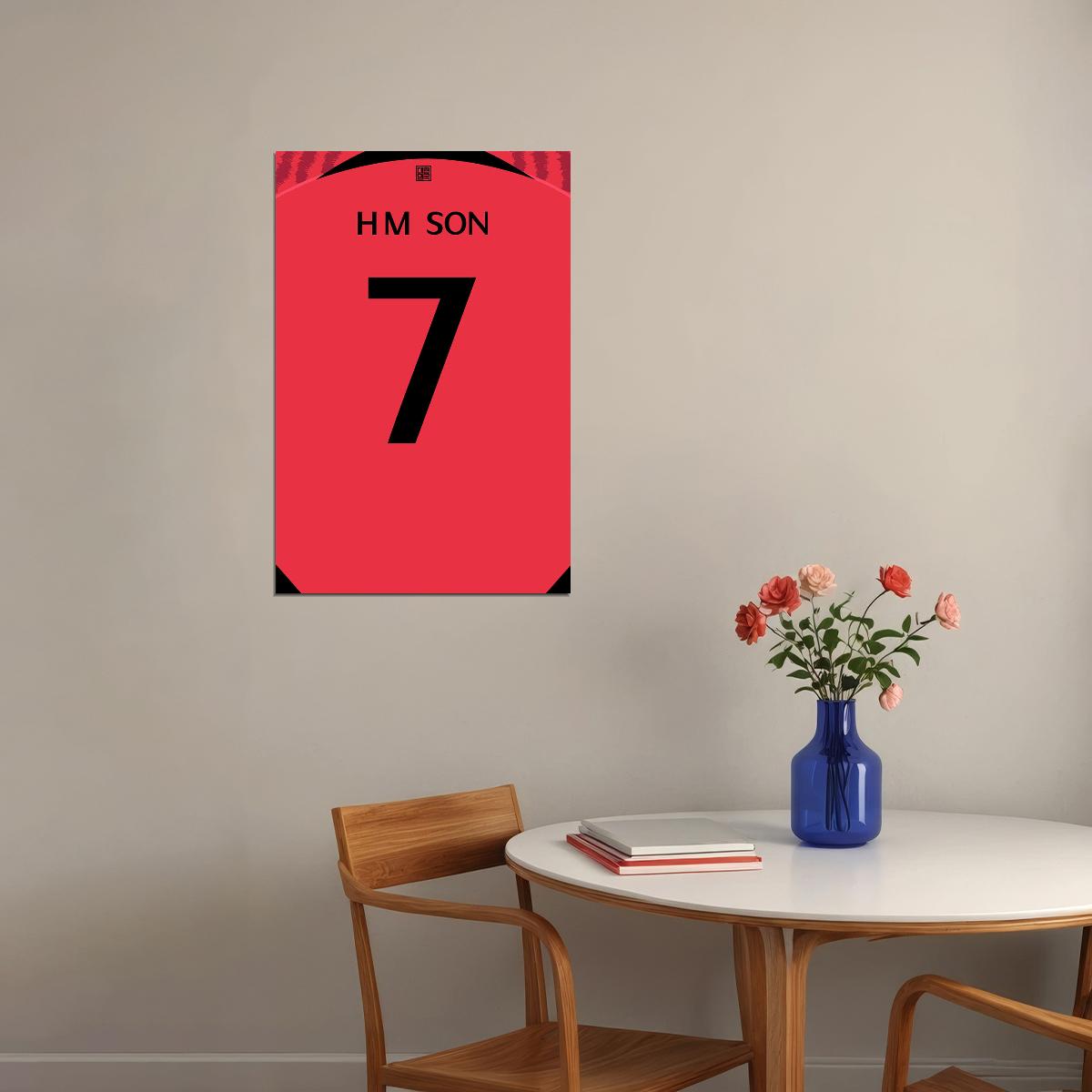 South Korea #7 Son Heung Min World Soccer Championship Poster Wall Art Print Home Wall Decor - xonomax