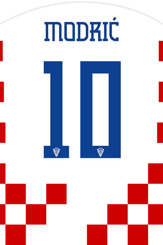 Croatia 10 Luka Modric World Soccer Championship Poster Wall Art Print Home Wall Decor - xonomax