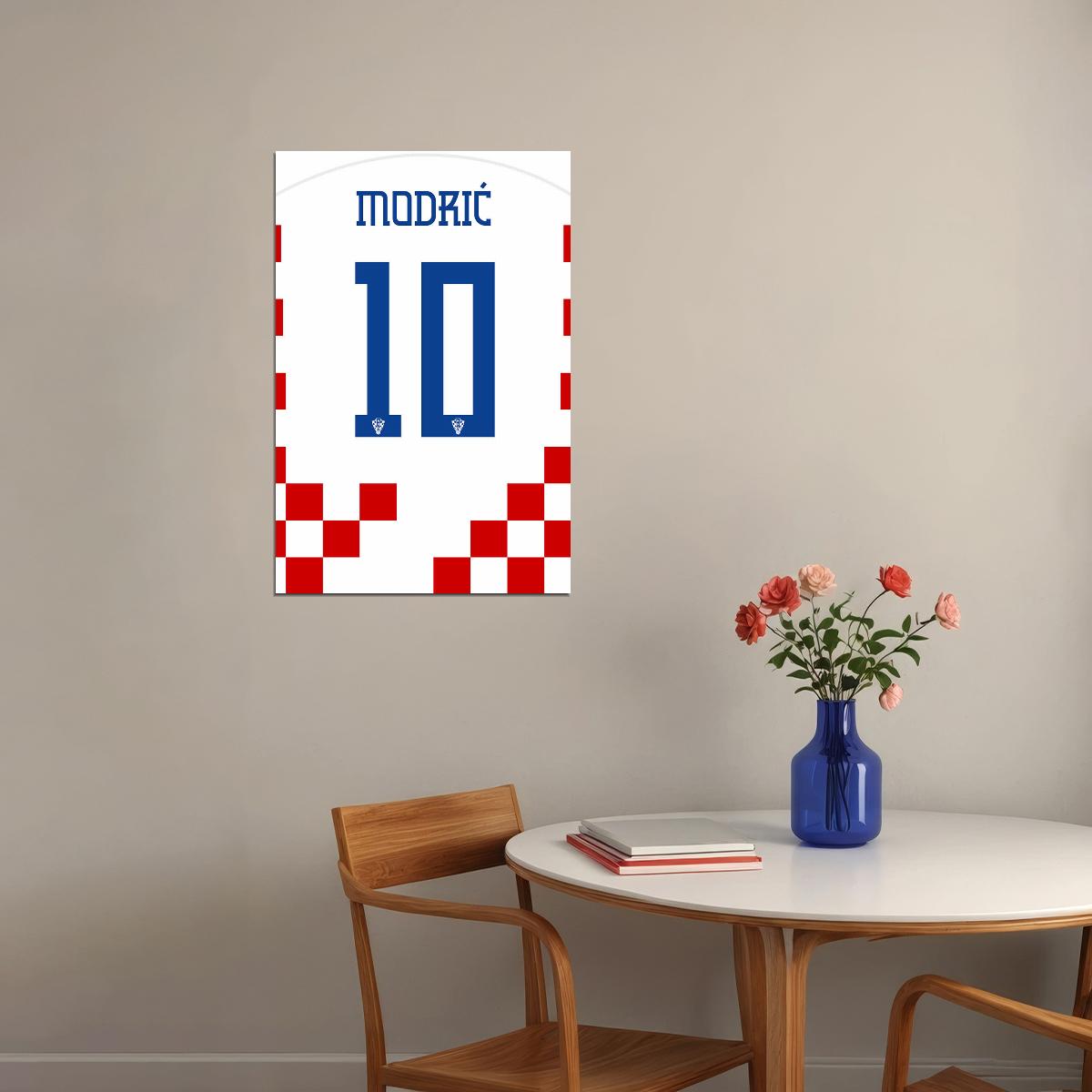 Croatia 10 Luka Modric World Soccer Championship Poster Wall Art Print Home Wall Decor - xonomax