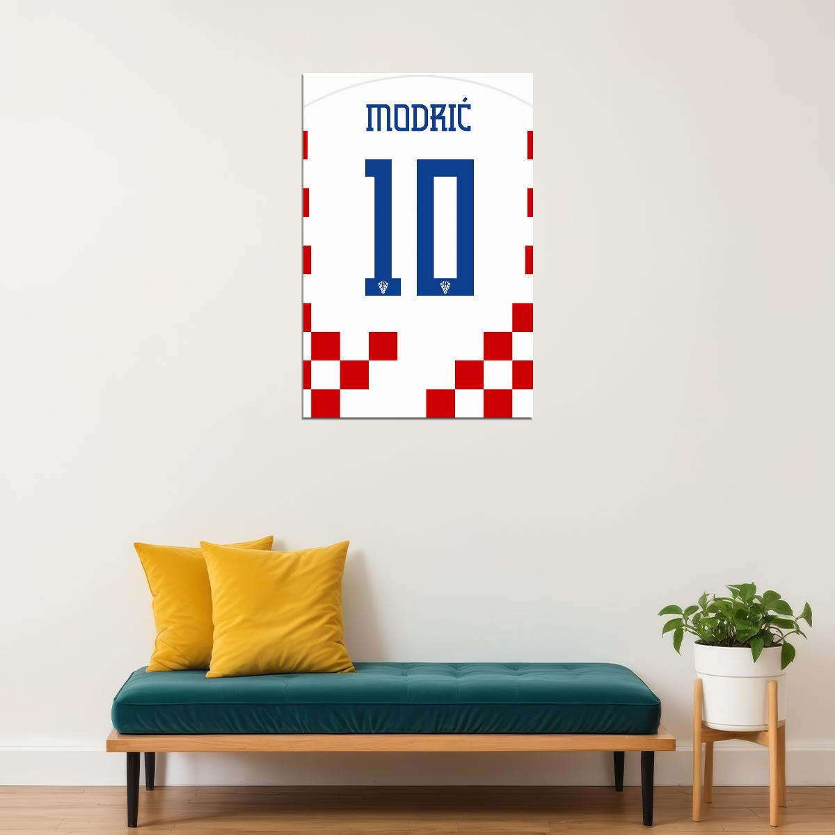 Croatia 10 Luka Modric World Soccer Championship Poster Wall Art Print Home Wall Decor - xonomax