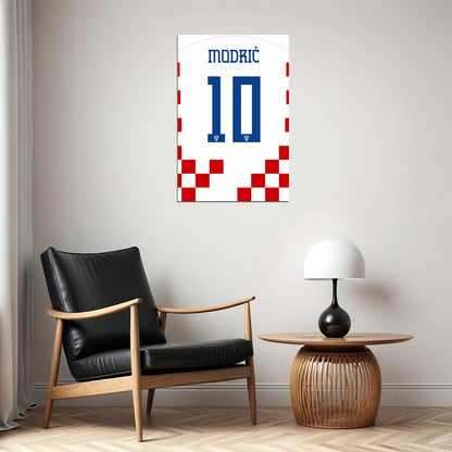 Croatia 10 Luka Modric World Soccer Championship Poster Wall Art Print Home Wall Decor - xonomax