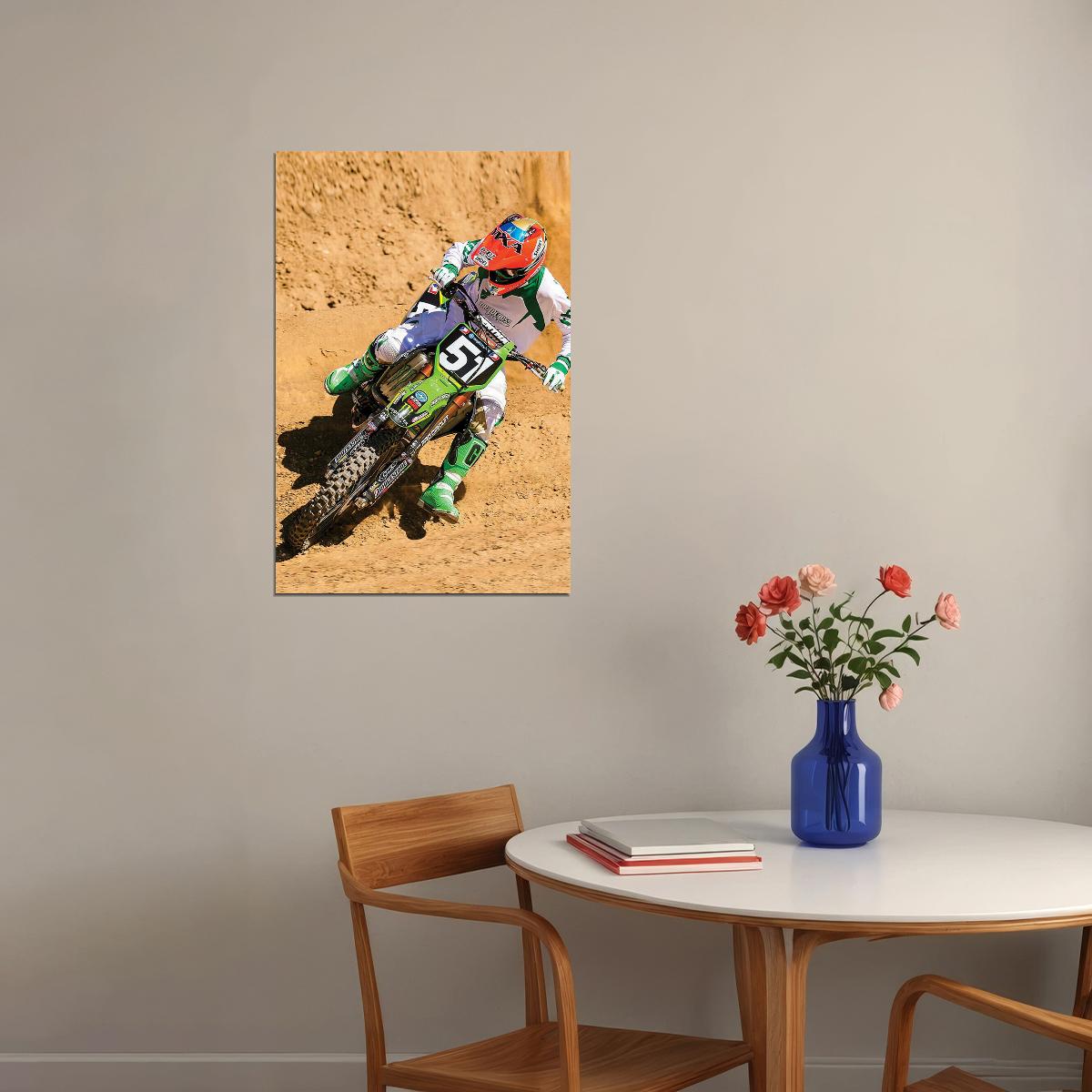 Villopoto Dirt Motorcycles Driver Motorcycle Poster Wall Art Print Home Wall Decor - xonomax